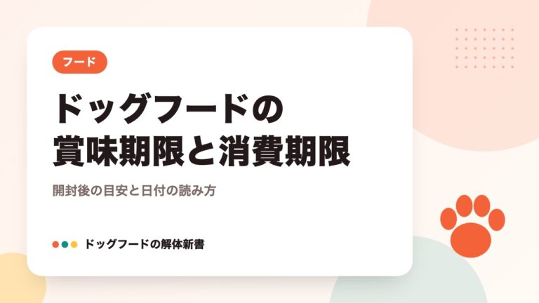 ドッグフードの賞味期限と消費期限｜開封後の目安と日付の読み方