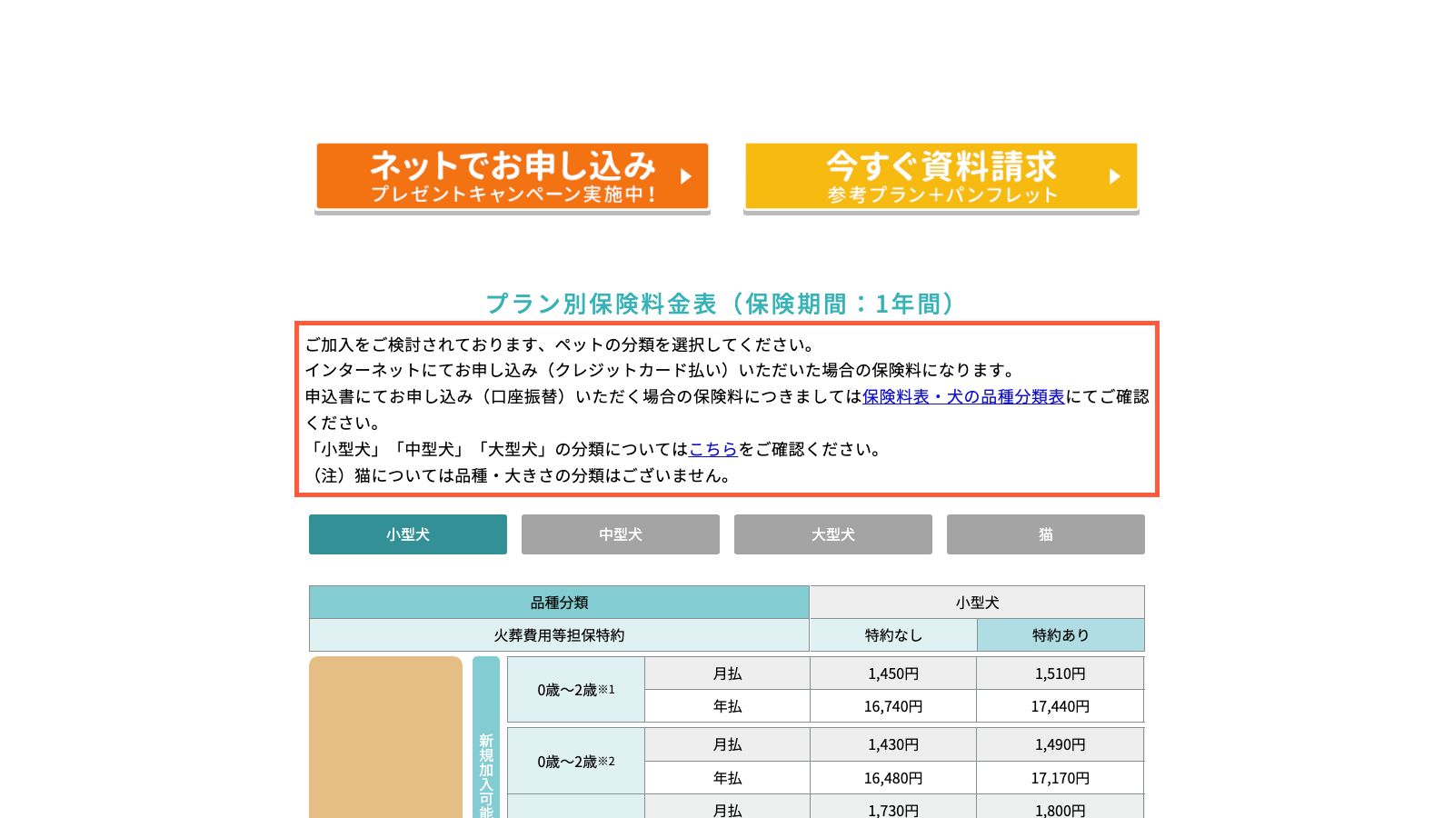 PS保険の保険料お見積りページ
